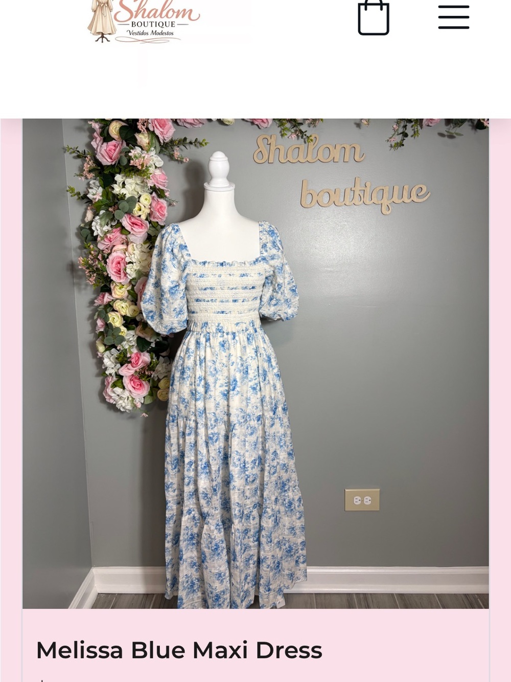 Peach Love California Blue Floral Maxi Dress